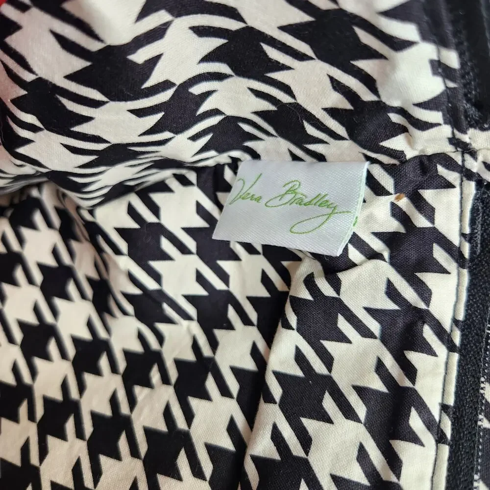 Vera Bradley Laptop Carryall Bittersweeat Floral Pattern Retired Houndstooth